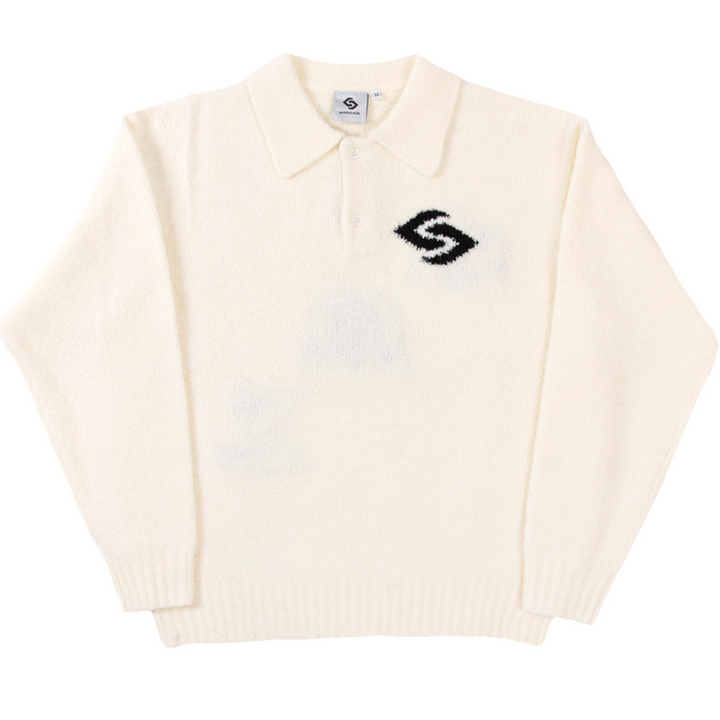 Omega Knit Polo Off White