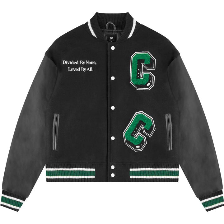 Prime Varsity Jacket Black Green
